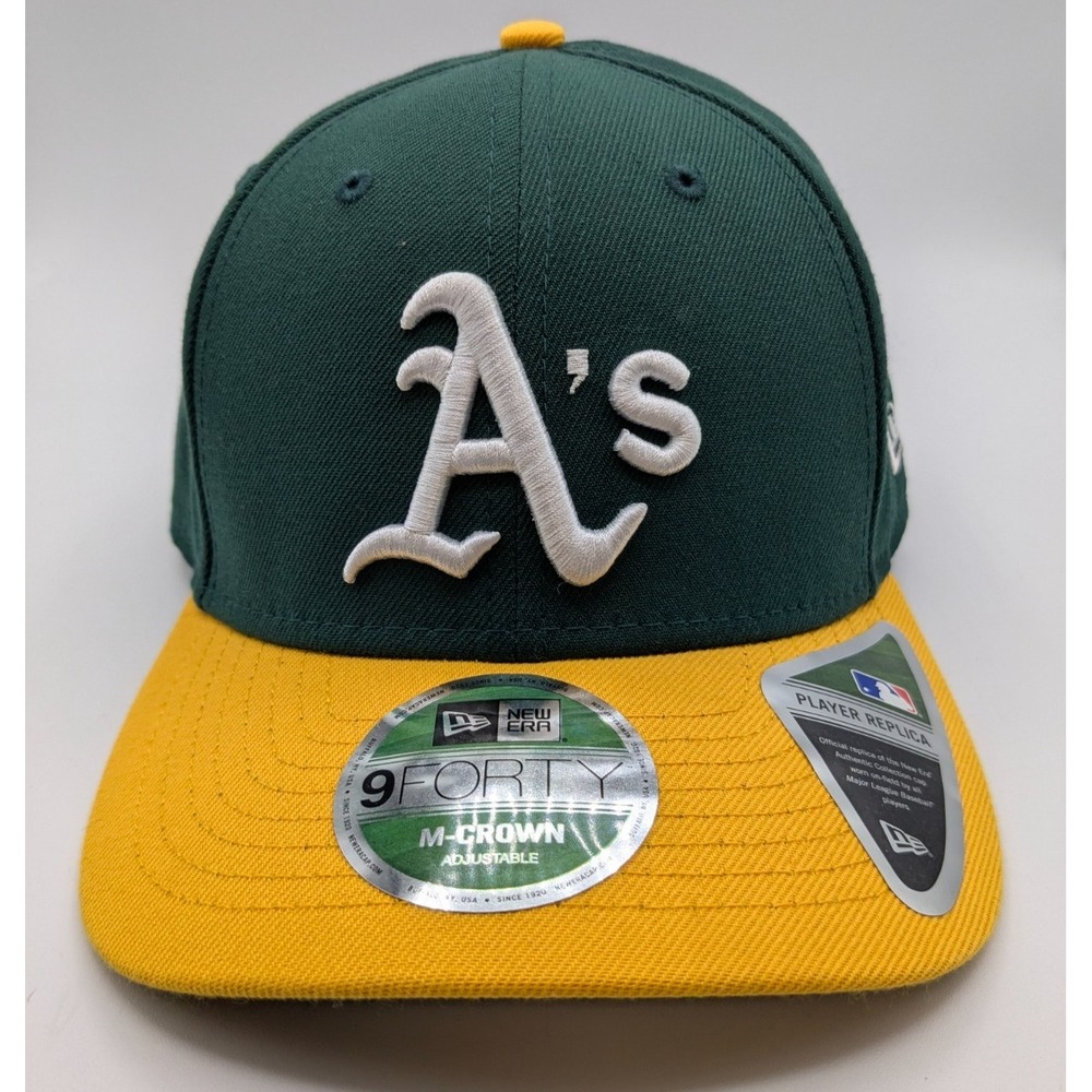 Oakland A's Hat Cap Snap Back Green Player Replica New Era MLB Baseball Mens